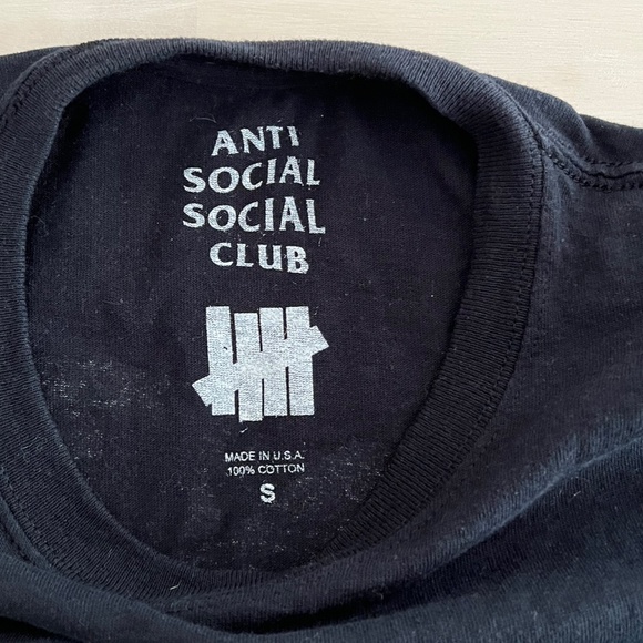 Men's / Teen Black Anti Social Social Club Paranoid T-shirt Size Small - Picture 4 of 6